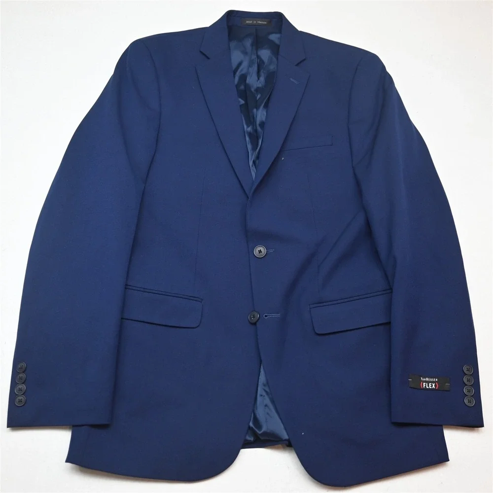 NEW Van Heusen 40L 32x32 Blue Flex Mens Jacket Pants Suit